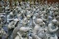 Arhat statues of the Umpenji temple in Miyoshi, Japan. Royalty Free Stock Photo