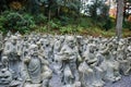 Arhat statues of the Umpenji temple in Miyoshi, Japan.