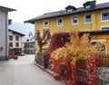 Arhitectural detail in Bischofshofen town in an autumn day.