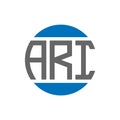ARI letter logo design on white background. ARI creative initials circle logo concept.