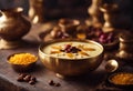 Ari Payasam image with traditional bowl, Vishu special Sharkara payasam photo