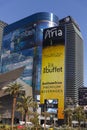 Aria Hotel Sign in Las Vegas, NV on April 19, 2013