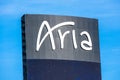 Aria sign atop hotel, casino Royalty Free Stock Photo