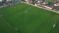 Arial. A game of hurling in a stadium with players in Ireland 4k
