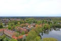 Arial Photo of the landscape in Germany in Eberswalde, Brandenburg from the Finow Tower