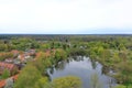 Arial Photo of the landscape in Germany in Eberswalde, Brandenburg from the Finow Tower