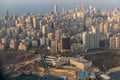 Arial View of Beirut at Raouche Area