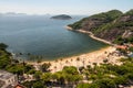 Arial view of famous Praia Vermelha Beach Royalty Free Stock Photo