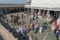 Arial view of nandgaon Temple during Holi Festival,UttarPradesh,India Royalty Free Stock Photo