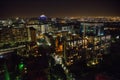 arial view city scape night time Royalty Free Stock Photo