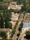 Arial view on the port city. Royalty Free Stock Photo