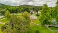 Arial view of Rapid City on a cloudy summer day, South Dakota Royalty Free Stock Photo