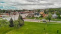 Arial view of Rapid City on a cloudy summer day, South Dakota Royalty Free Stock Photo