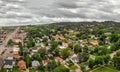 Arial view of Rapid City on a cloudy summer day, South Dakota Royalty Free Stock Photo