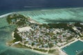 Arial view of a resort island Royalty Free Stock Photo