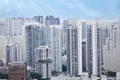 arial view of singapore city buildings sunny day Royalty Free Stock Photo