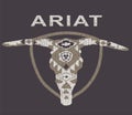 ariat logo design bull print vector Royalty Free Stock Photo