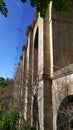 Ariccia bridge with high arches seen from below. Sadly known for the high number of suicides