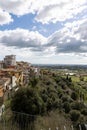 Photograph taken in Ariccia, Italy, capturing an aerial view of the natural landscape and the city