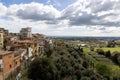 Photograph taken in Ariccia, Italy, capturing an aerial view of the natural landscape and the city