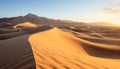 Arid Africa Majestic sand dunes ripple in the extreme heat generated by AI