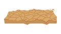 Arid Desert Ground Texture, Cracked Dry Earth Surface Vector Design Generative AI Royalty Free Stock Photo