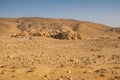 Arid desert landscape near Little Petra Al-Baydha, Jordan Royalty Free Stock Photo
