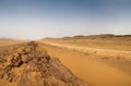 Arid and hot day in the desert of Sahara, Tata
