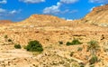 Arid landscape near Chenini in South Tunisia Royalty Free Stock Photo