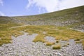 An arid meadow in the Sibillini Mountains National Park Marche, Italy Royalty Free Stock Photo