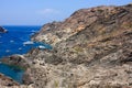 Arid Mediterranean and sea, Costa Brava Royalty Free Stock Photo