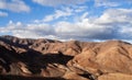 Arid mountain scenery on Fuerteventura against blue sky Royalty Free Stock Photo