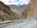 Arid mountains in the Valley of Markah in Ladakh, India. Royalty Free Stock Photo