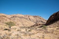 Arid Naukluft Mountain Zebra Park landscape in Namibia. Royalty Free Stock Photo