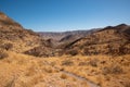Arid Naukluft Mountain Zebra Park landscape in Namibia. Royalty Free Stock Photo