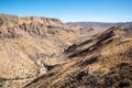 Arid Naukluft Mountain Zebra Park landscape in Namibia. Royalty Free Stock Photo