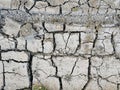Arid, parched and cracked soil due to lack of water Royalty Free Stock Photo