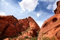 The arid red rock landscape of Snow Canyon State Park in Utah Royalty Free Stock Photo