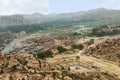 Arieal view of the north-east area of Hampi from Matanga Hill, Hampi, Karnataka Royalty Free Stock Photo