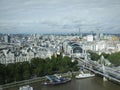 Arieal view over London during summer Royalty Free Stock Photo