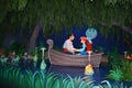 Ariel and Eric - Magic Kingdom Walt Disney World Royalty Free Stock Photo