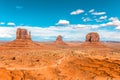 Ariel shot of the  Monument Valley Oljato, USA Royalty Free Stock Photo