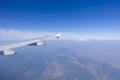 Ariel view from a airplane flying, wonderful landscape underneath