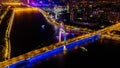 Ariel View of City Traffic in Guangzhou China Royalty Free Stock Photo