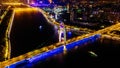 Ariel View of City Traffic in Guangzhou China Royalty Free Stock Photo