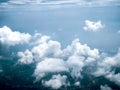 Ariel view of clouds and sky