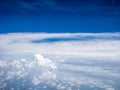 Ariel view of clouds and sky