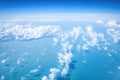 Ariel view cloudscape over sea