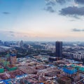 Ariel View of construction site in Guangzhou China Royalty Free Stock Photo