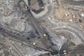 Ariel view of oil sands, Alberta, Canada Royalty Free Stock Photo